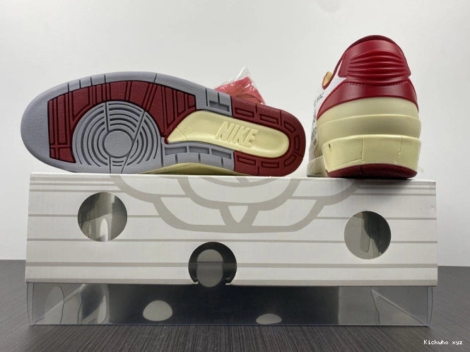 DJ4375-106 White SP Jordan Off-White Red Low Retro 2 0809